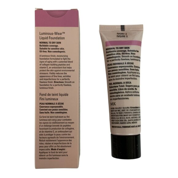 Mary Kay Timewise Luminous-Wear Liquid Foundation Ivory 2 Normal to Dry Skin - Picture 2 of 6